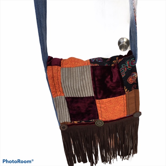 Handmade Hippie Levi’s Denim Cross Body Bag - Picture 2 of 16